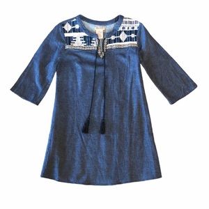 2/$20 Flying Tomato Aztec Shirt or Tunic Denim Size Sm fits like Girls 14/16